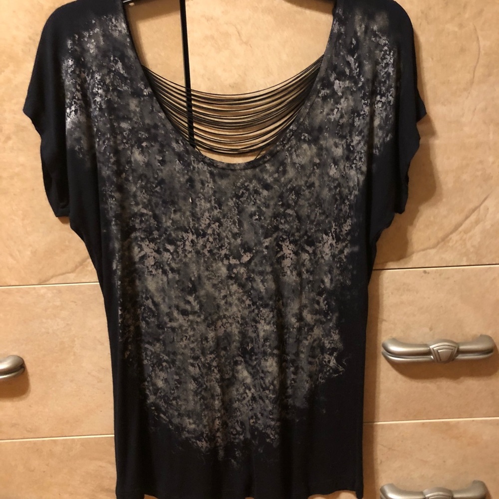 Black Dressy Shirt w/ back cut out